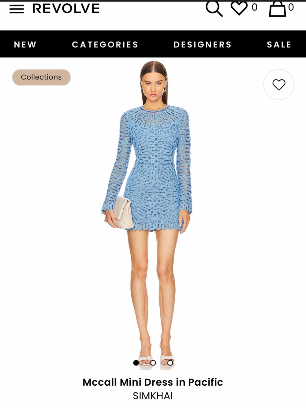 REVOLVE REVOLVE SIMKHAI Pacific Blue Crochet Mini Dress